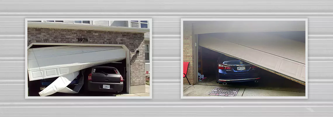 Repair Commercial Garage Door Got Hit By A Car in Carbondale, Illinois